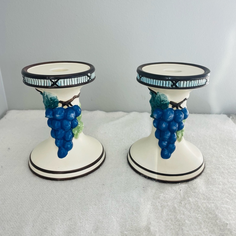Set of 2 Mikasa Garden Harvest Candle Holders
